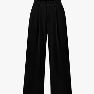 Wide Leg High-Waist Black Pants